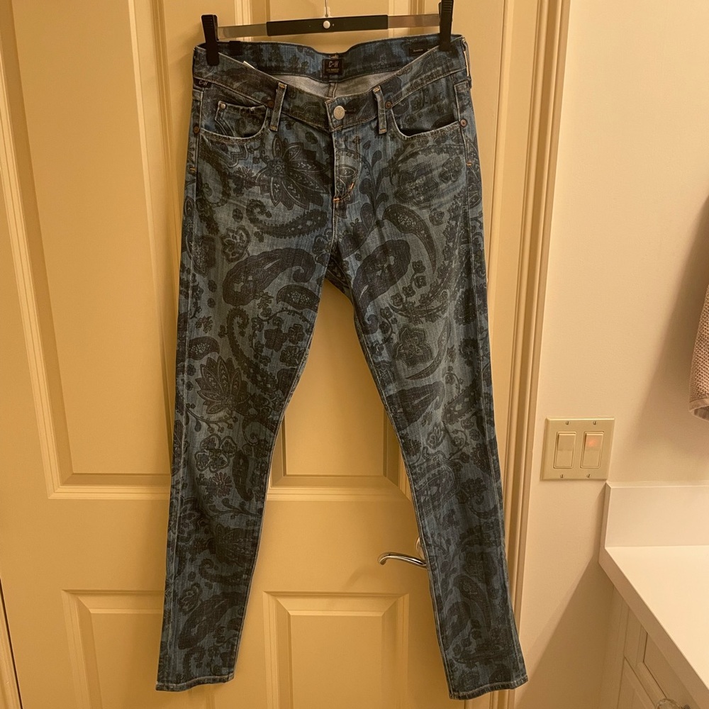 Gorgeous paisley Citizens of Humanity Abedin jeans size 29